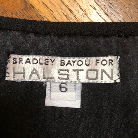 VTG Halston Pleated Black Skirt with Ruffled Hem - Picture 2 of 9